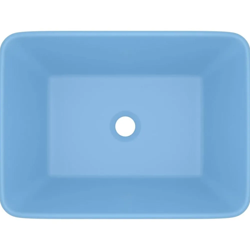 Plomberie-vidaXL Lavabo de luxe 41x30x12 cm Céramique bleu clair mat