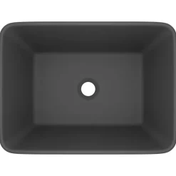 Plomberie-vidaXL Lavabo de luxe 41x30x12 cm Céramique gris foncé mat