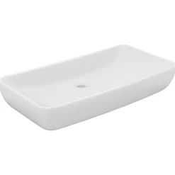 Plomberie-vidaXL Lavabo de luxe rectangulaire 71x38 cm Céramique blanc mat