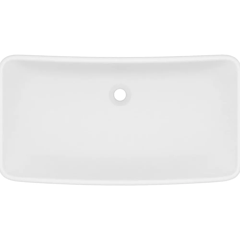 Plomberie-vidaXL Lavabo de luxe rectangulaire 71x38 cm Céramique blanc mat