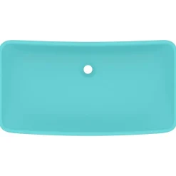 Plomberie-vidaXL Lavabo de luxe rectangulaire 71x38 cm Céramique vert clair mat