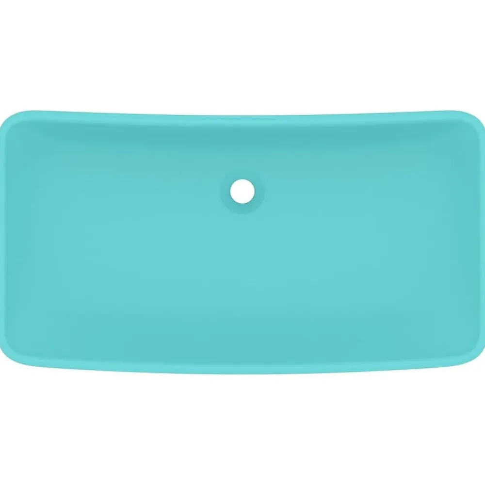 Plomberie-vidaXL Lavabo de luxe rectangulaire 71x38 cm Céramique vert clair mat