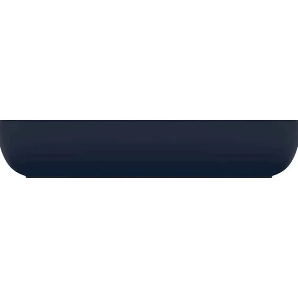 Plomberie-vidaXL Lavabo de luxe rectangulaire 71x38 cm Céramique bleu foncé mat