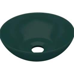 vidaXL Lavabo de salle de bain Céramique Rond