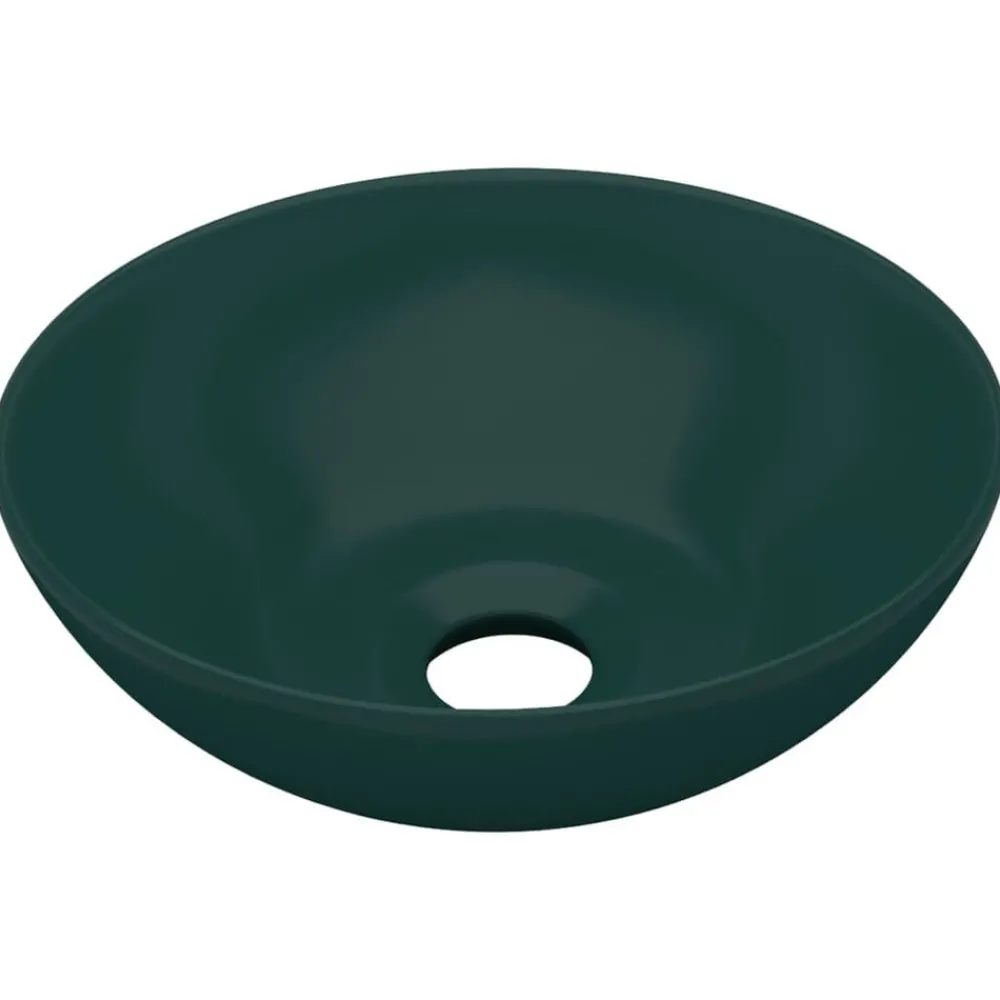 vidaXL Lavabo de salle de bain Céramique Rond
