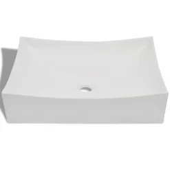 vidaXL Lavabo de salle de bain en céramique brillant