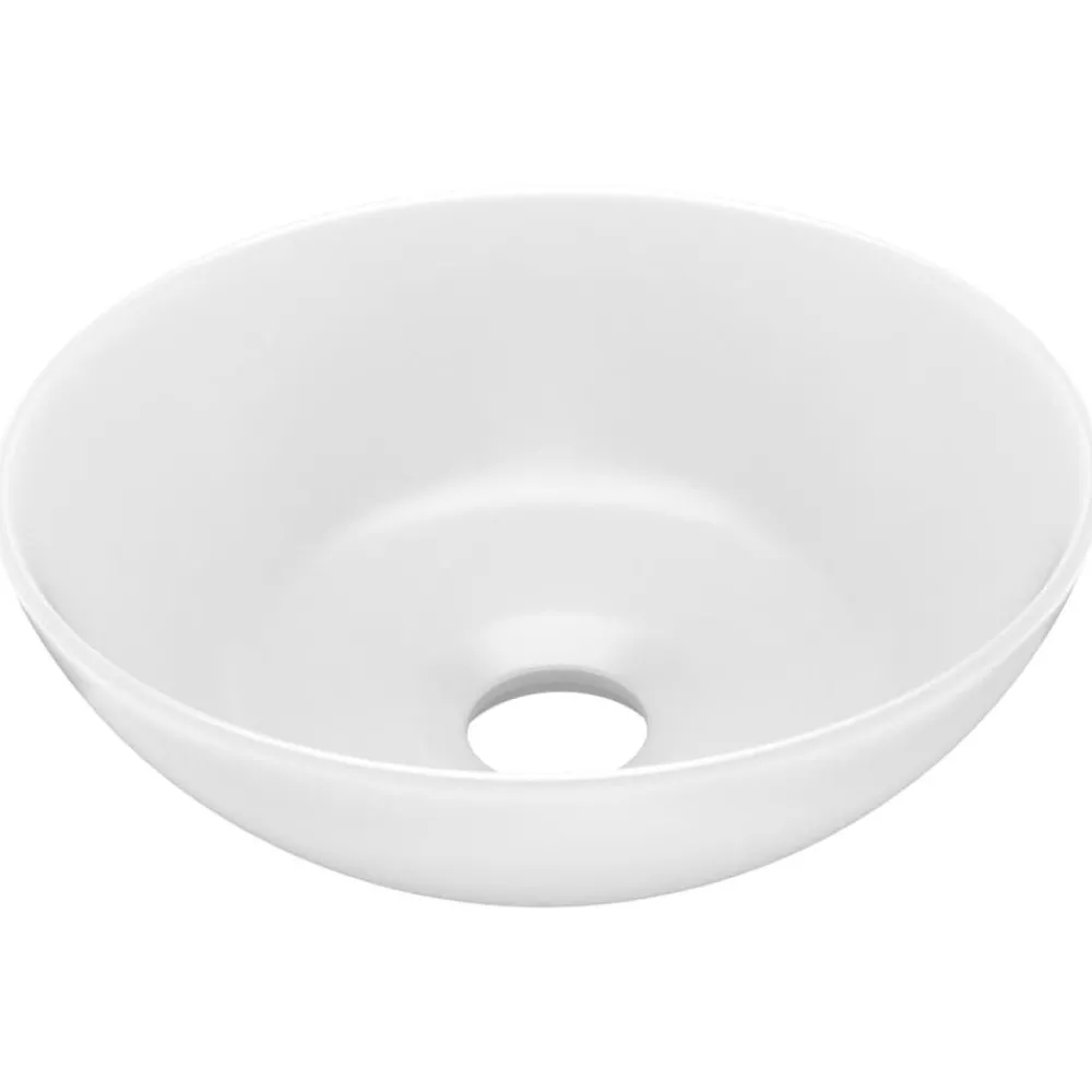 vidaXL Lavabo de salle de bain Céramique Rond
