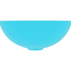 Plomberie-vidaXL Lavabo de salle de bain Céramique Vert Rond Vert clair
