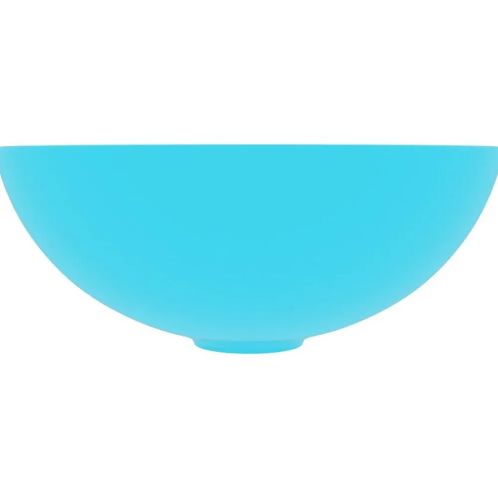 Plomberie-vidaXL Lavabo de salle de bain Céramique Vert Rond Vert clair