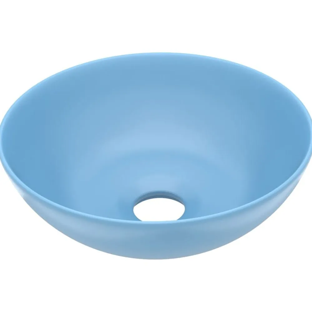 vidaXL Lavabo de salle de bain Céramique Rond