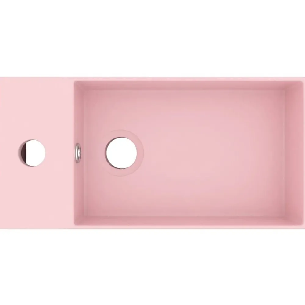 Plomberie-vidaXL Lavabo de salle de bain avec trop-plein Céramique Rose