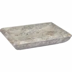 Plomberie-vidaXL Lavabo 50x35x10 cm Marbre Gris