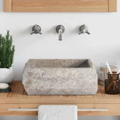 vidaXL Lavabo 30x30x13 cm Marbre