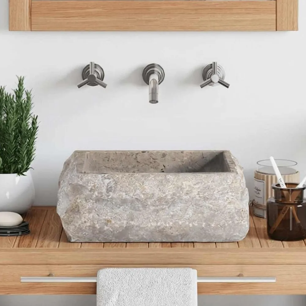 vidaXL Lavabo 30x30x13 cm Marbre
