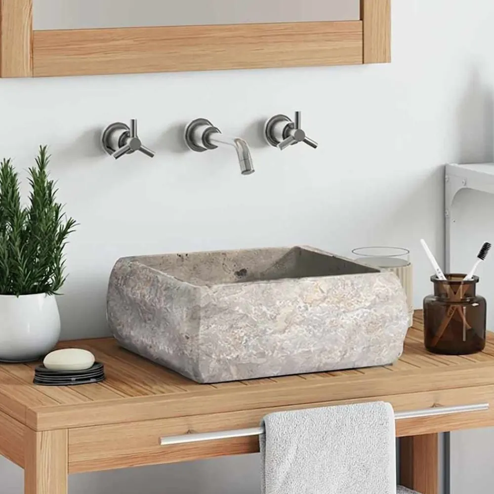 vidaXL Lavabo 30x30x13 cm Marbre