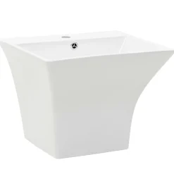Plomberie-vidaXL Lavabo mural Céramique Blanc 500 x 450 x 410 mm