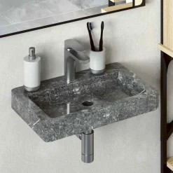 vidaXL Lavabo mural 38x24x6,5 cm marbre