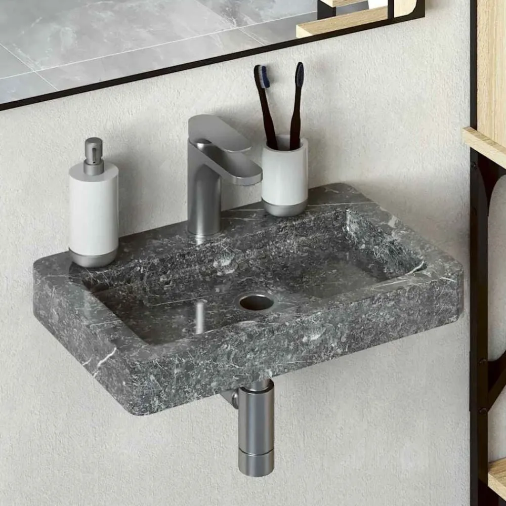 vidaXL Lavabo mural 38x24x6,5 cm marbre