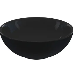 Plomberie-vidaXL Lavabo brillant Ø28x10 cm céramique Noir