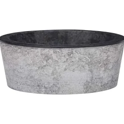 Plomberie-vidaXL Lavabo Ø40x15 cm Marbre Noir