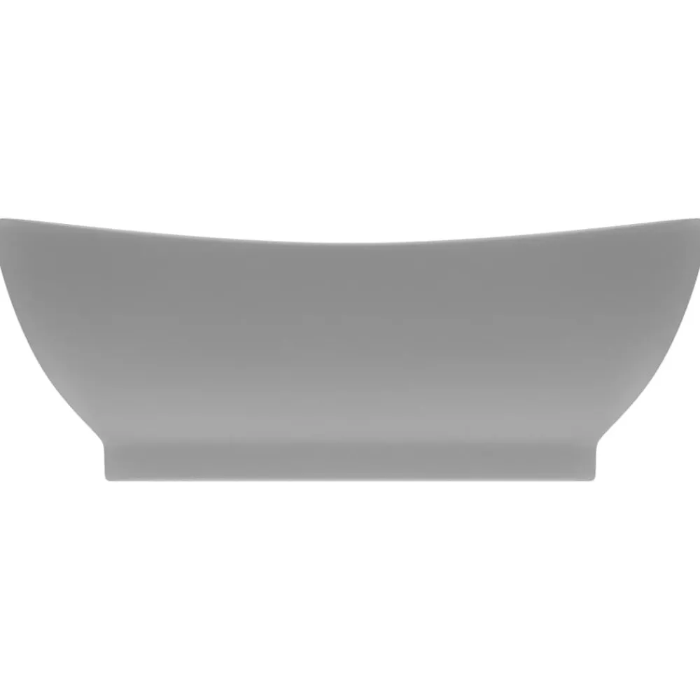 vidaXL Lavabo ovale à trop-plein 58,5x39 cm Céramique