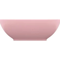 Plomberie-vidaXL Lavabo ovale de luxe 40x33 cm Céramique rose mat