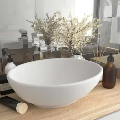 vidaXL Lavabo ovale de luxe 40x33 cm Céramique