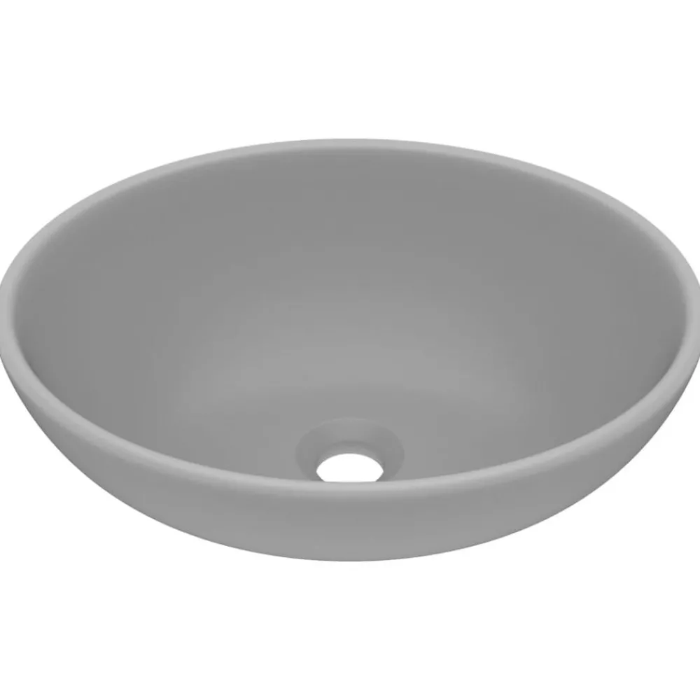vidaXL Lavabo ovale de luxe 40x33 cm Céramique