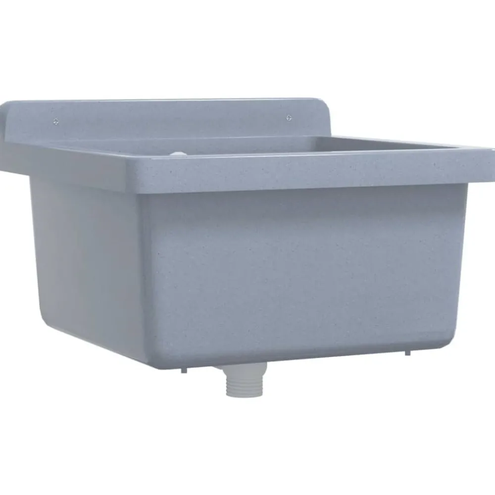 vidaXL Lavabo pour montage murale 40x40x24 cm résine