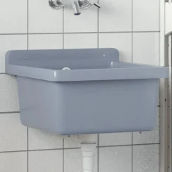 vidaXL Lavabo pour montage murale 40x40x24 cm résine