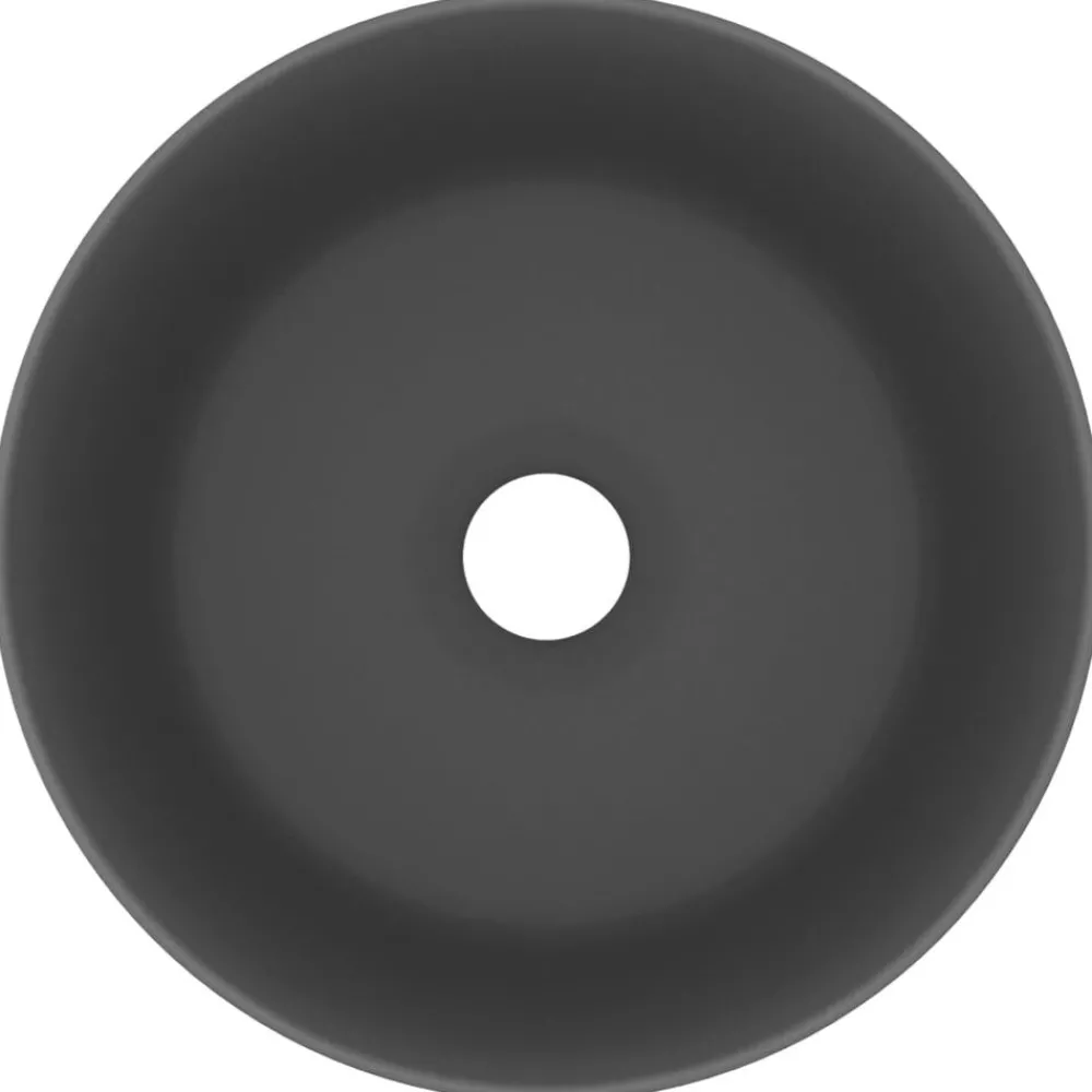 vidaXL Lavabo rond de luxe 40x15 cm Céramique
