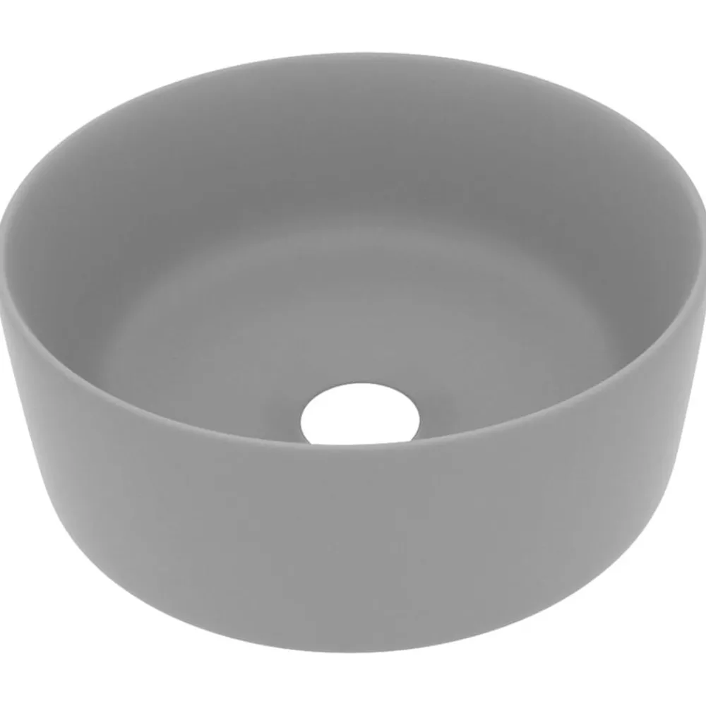 vidaXL Lavabo rond de luxe 40x15 cm Céramique