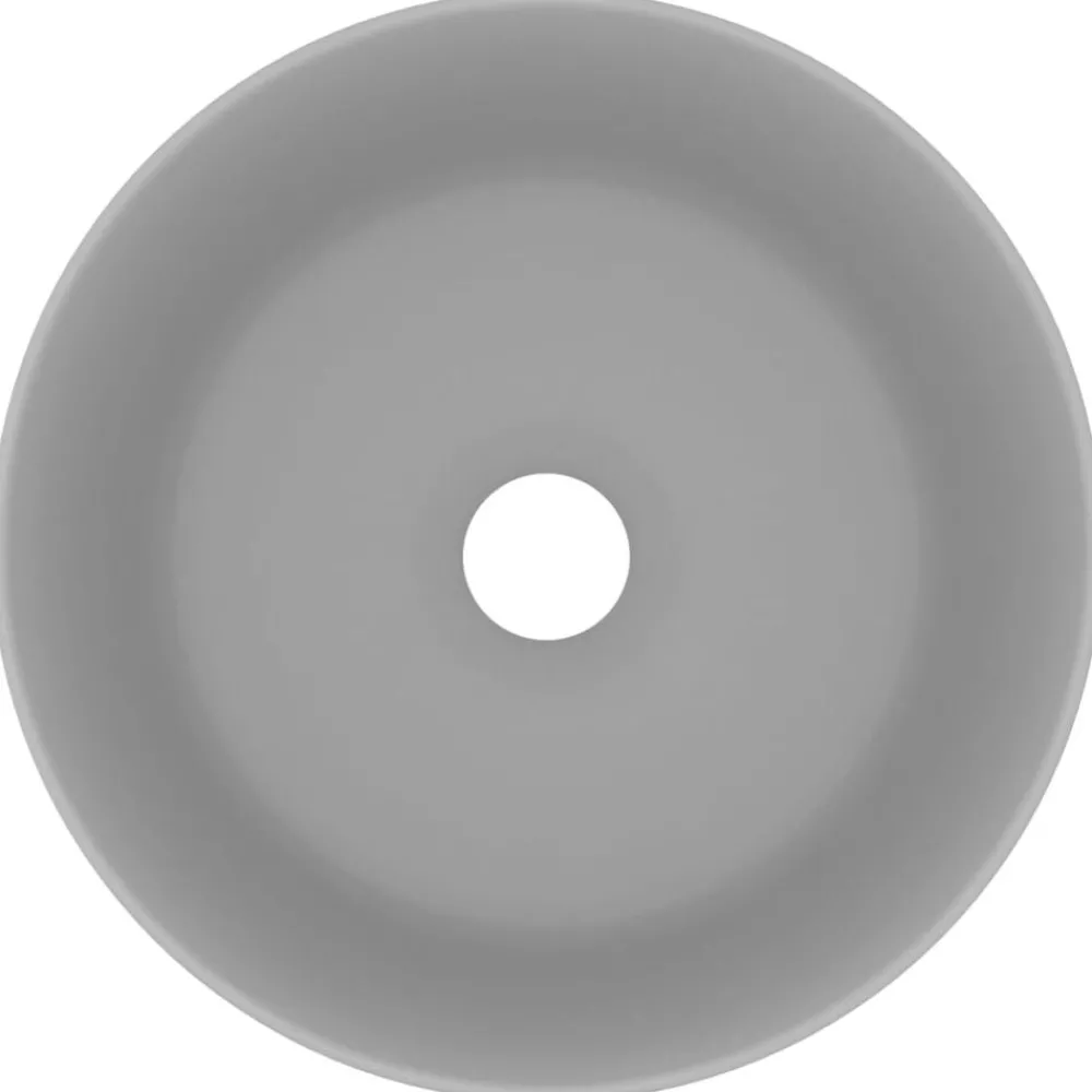vidaXL Lavabo rond de luxe 40x15 cm Céramique
