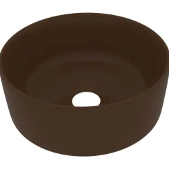 vidaXL Lavabo rond de luxe 40x15 cm Céramique