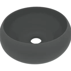vidaXL Lavabo rond de luxe 40x15 cm Céramique