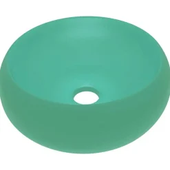 vidaXL Lavabo rond de luxe 40x15 cm Céramique