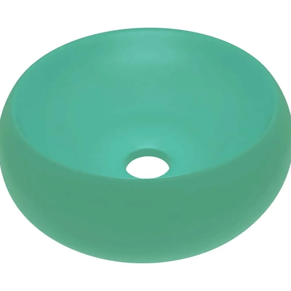 vidaXL Lavabo rond de luxe 40x15 cm Céramique