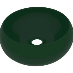 vidaXL Lavabo rond de luxe 40x15 cm Céramique