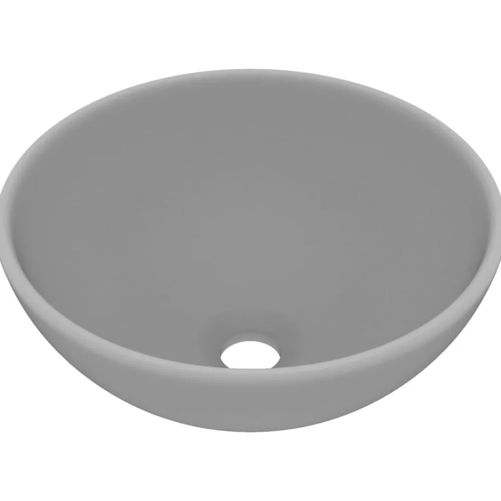 vidaXL Lavabo rond de luxe de salle 32,5x14cm Céramique