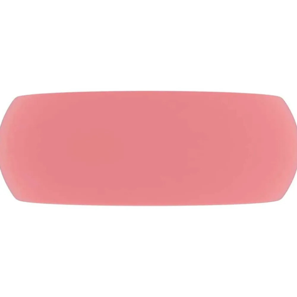 Plomberie-vidaXL Lavabo rond de luxe 40x15 cm Céramique rose mat