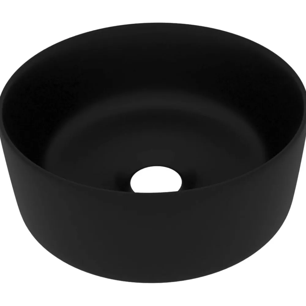 vidaXL Lavabo rond de luxe 40x15 cm Céramique