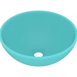 vidaXL Lavabo rond de salle de bain 32,5x14cm Céramique