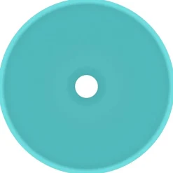 vidaXL Lavabo rond de salle de bain 32,5x14cm Céramique