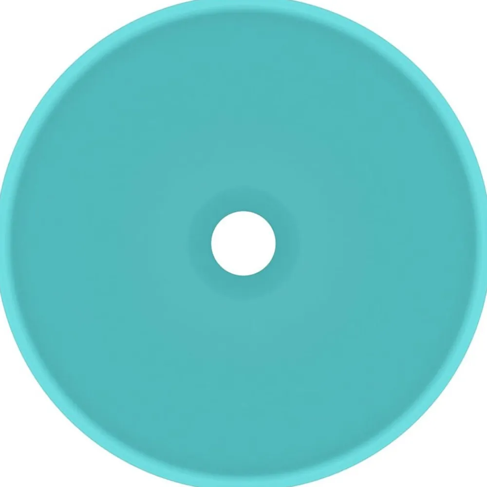 vidaXL Lavabo rond de salle de bain 32,5x14cm Céramique