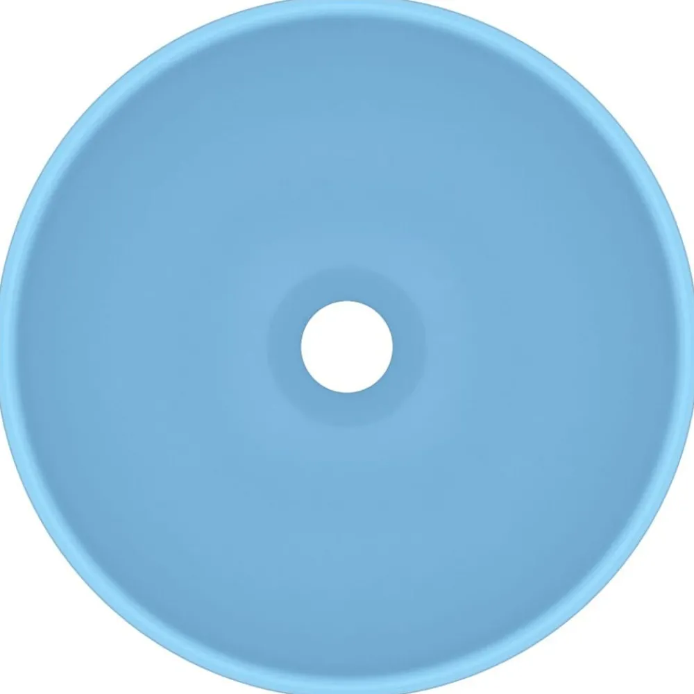 vidaXL Lavabo rond de salle de bain 32,5x14cm Céramique
