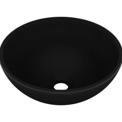 vidaXL Lavabo rond de salle de bain 32,5x14 cm Céramique