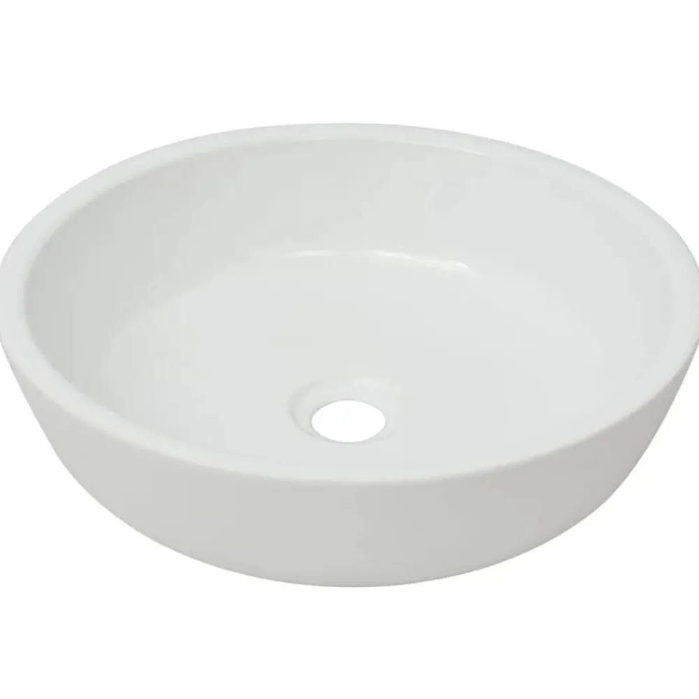 vidaXL Lavabo ronde Céramique 42 x 12 cm