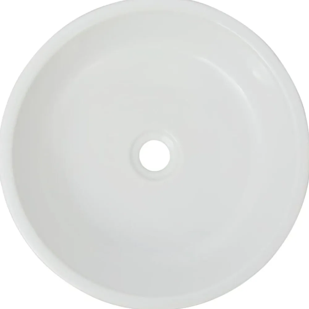 vidaXL Lavabo ronde Céramique 42 x 12 cm