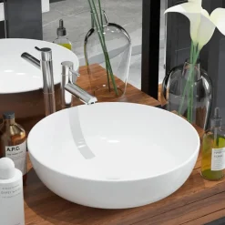 vidaXL Lavabo ronde Céramique 41,5 x 13,5 cm
