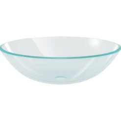 Plomberie-vidaXL Lavabo Verre trempé 42 cm Transparent